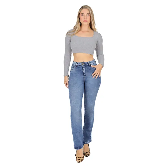 Jeans Mujer Ferrari Recto Azul Divine