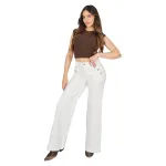 Jeans Mujer Loretta Palazzo Blanco Divine Jeans