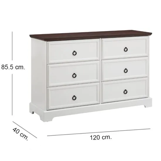 Comoda Cajonera 6 Cajones White Drag MSA - Imagen 10