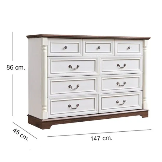 Comoda Cajonera Old White 9 Cajones MSA - Imagen 4