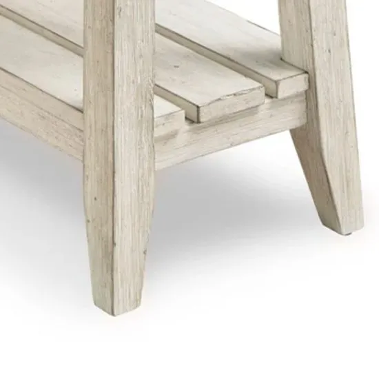 Mesa Lareral Madera Auxiliar Mariposa Old White MSA - Imagen 4