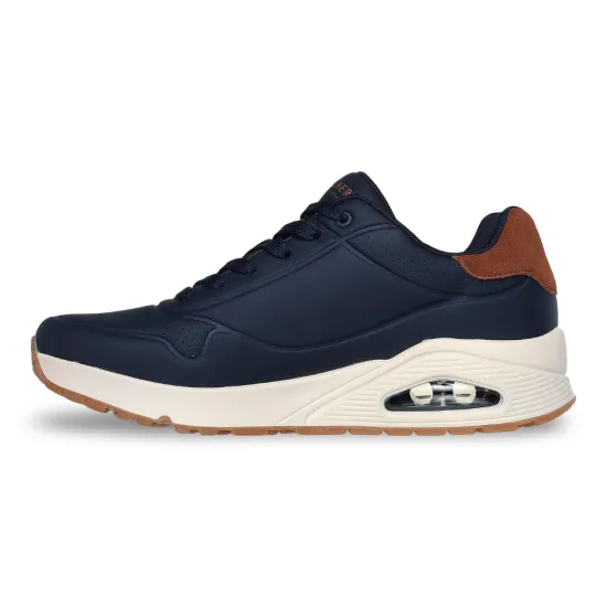 Zapatilla Hombre Uno Suited On Air Navy Skechers - Imagen 2