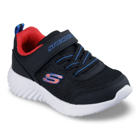 Zapatilla Niño Velcro Bounder Techrox Negro Skechers - Imagen 5