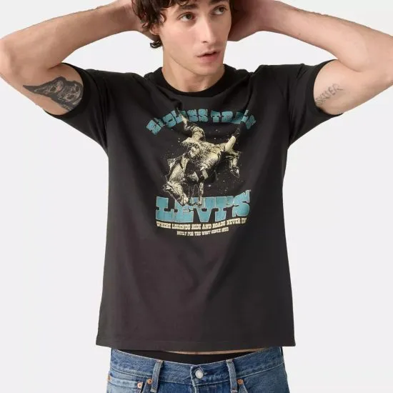 Polera Hombre Gr Standard Ringer Tee Cowboy Trails Levis - Imagen 2