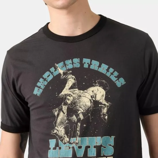 Polera Hombre Gr Standard Ringer Tee Cowboy Trails Levis - Imagen 6