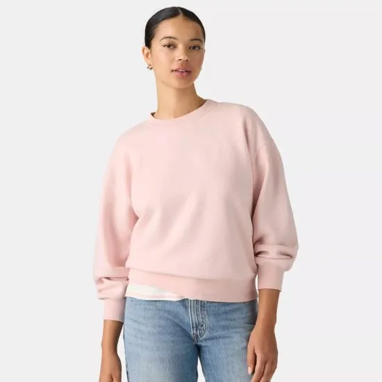 Poleron Mujer Everyday Crew Sweatshirt Crystal Pink Br Levis - Imagen 5