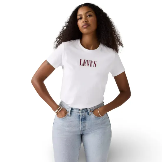 Polera Mujer The Perfect Tee Serif Stud Outline Brigh Levis - Imagen 2