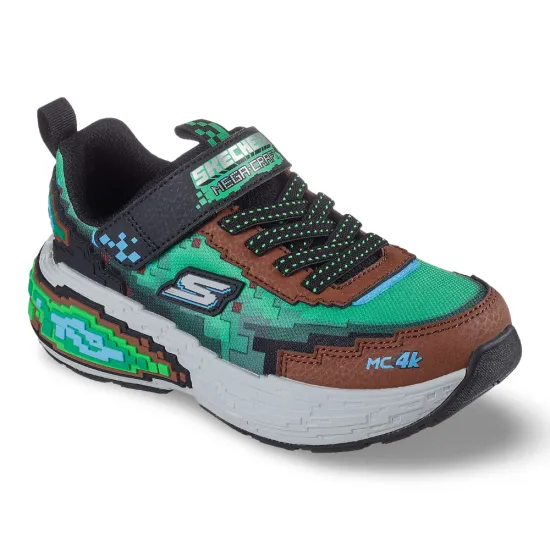 Zapatilla Niño Mega Craft 4K Verde Skechers - Imagen 5