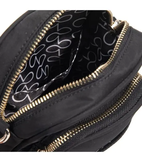 Cartera Bandolera Pequeña Textil Negro CAR3582 Gacel - Imagen 6