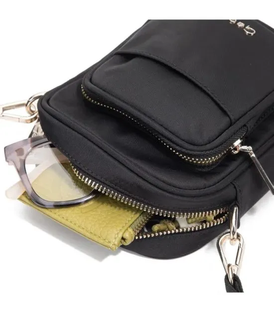 Cartera Bandolera Pequeña Textil Negro CAR3582 Gacel - Imagen 8