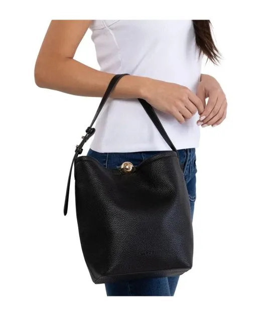 Cartera Bucket Cuero Sintetico Negro CAR3597 Gacel - Imagen 3