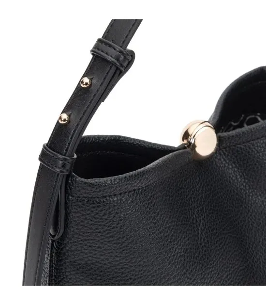 Cartera Bucket Cuero Sintetico Negro CAR3597 Gacel - Imagen 6