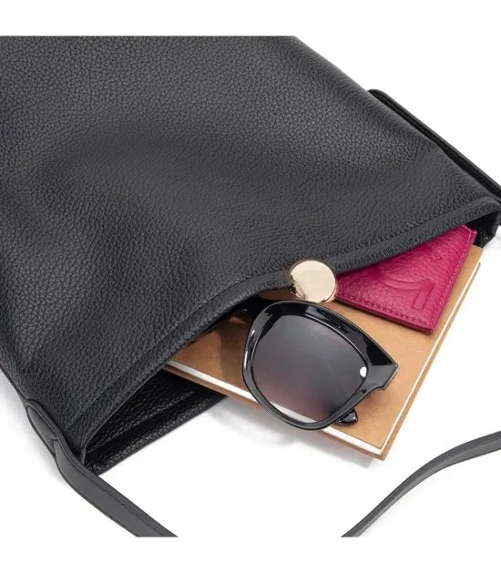 Cartera Bucket Cuero Sintetico Negro CAR3597 Gacel - Imagen 7