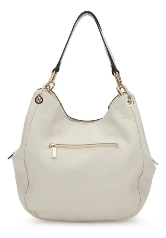 Cartera Dos Asas Grande Graneado Off White CAR3546 Gacel - Imagen 8