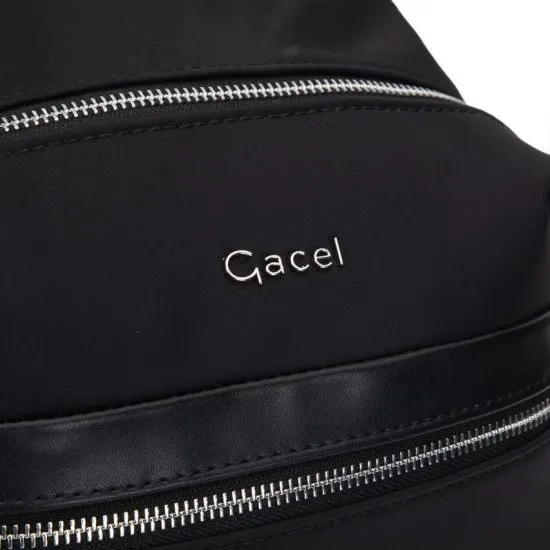 Mochila Pequeña Textil Negro CAR3673 Gacel - Imagen 5