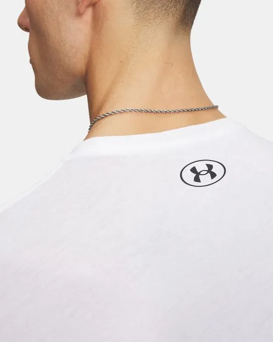 Polera Hombre UA Foundation White Under Armour - Imagen 3