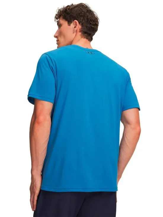 Polera Hombre UA Left Chest Logo Blue Under Armour - Imagen 2