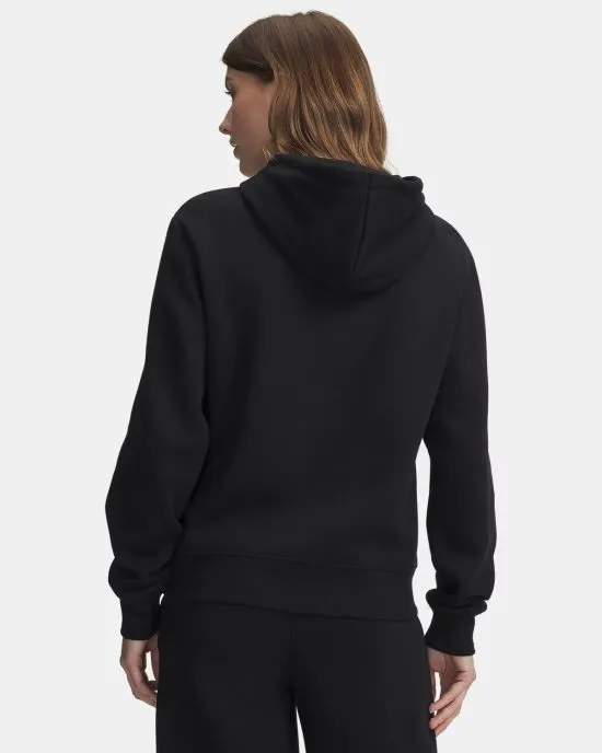 Poleron Mujer Rival Fleece Hoodie Black Under Armour - Imagen 2