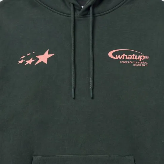 Poleron Hombre Hoodie True Society Green Pink Whatup - Imagen 3