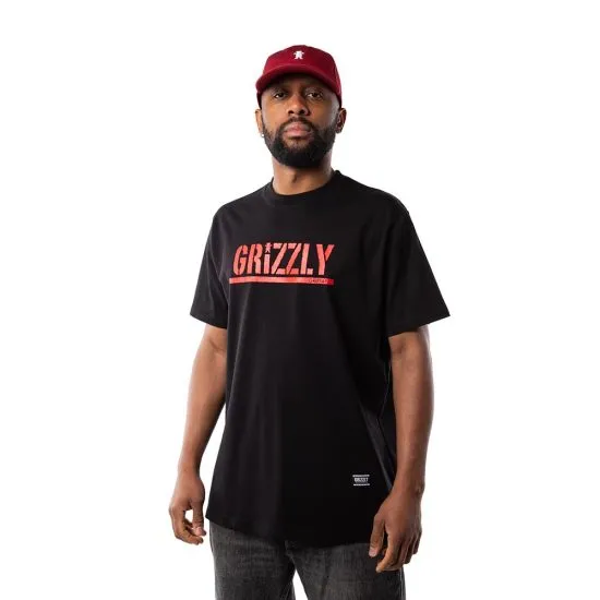 Polera Hombre Griptape Print Script Logo Grizzly - Imagen 2