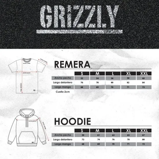 Poleron Hombre Griptape Print Script Grizzly - Imagen 9