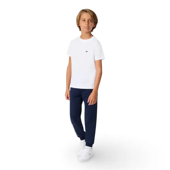 Polera Niño Logo Pequeño Blanco Lacoste - Imagen 4