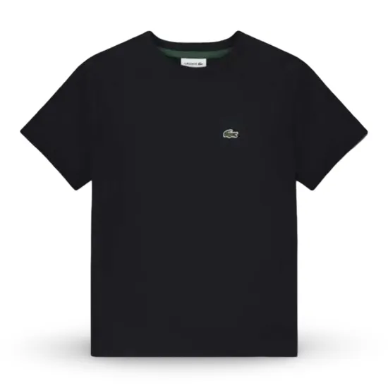 Polera Niño Manga Corta Negro Lacoste - Imagen 3