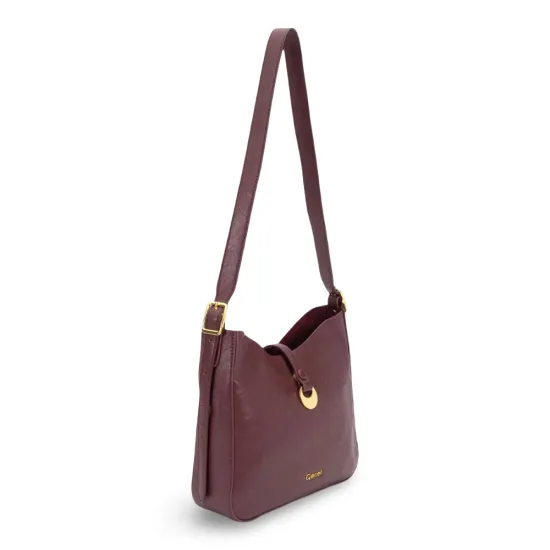 Cartera Bandolera Grande Craquele Burdeo CAR3577 Gacel - Imagen 3