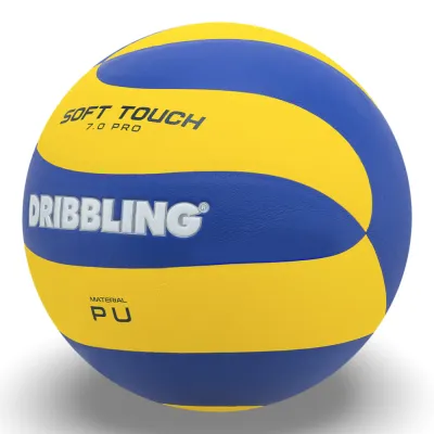 Balon Volley Soft Touch 7.0 Pro Amarillo Azul DRB