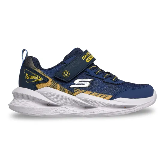 Zapatilla Niño Velcro Meteor Lights 2.0 Navy Skechers