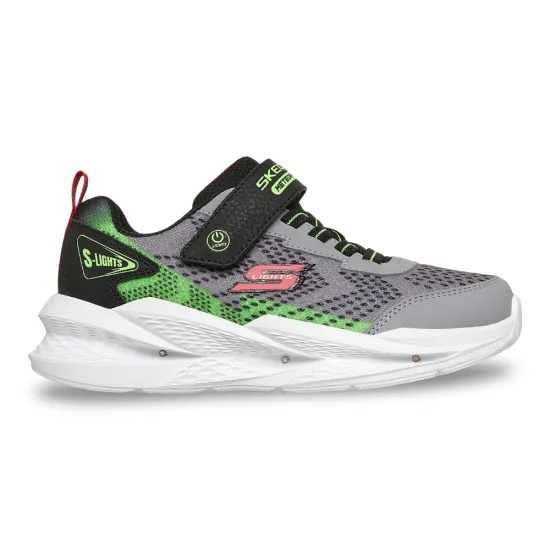 Zapatilla Niño Velcro Meteor Lights 2.0 Gris Skechers