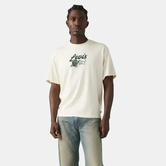 Polera Hombre Gr Boxy Tee Fish Hook 1.1 Egret Graphic Levis