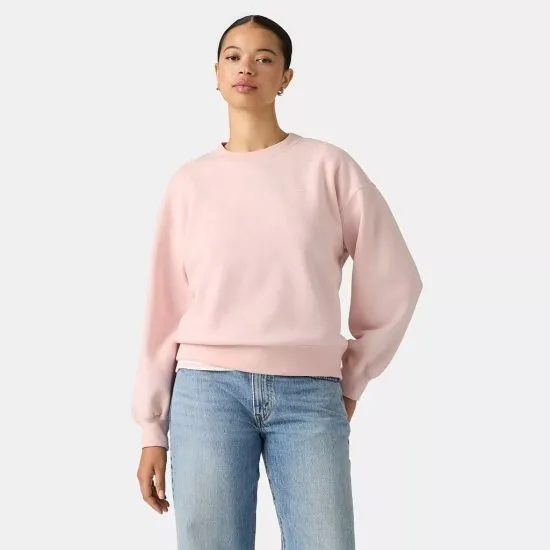 Poleron Mujer Everyday Crew Sweatshirt Crystal Pink Br Levis