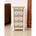Gabinete Blanco Ratan 4 Cajones Sorento
