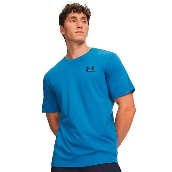 Polera Hombre UA Left Chest Logo Blue Under Armour