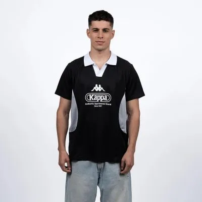 Polera Hombre Black Grey White Kappa