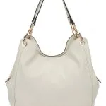 Cartera Dos Asas Grande Graneado Off White CAR3546 Gacel
