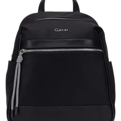 Mochila Pequeña Textil Negro CAR3673 Gacel