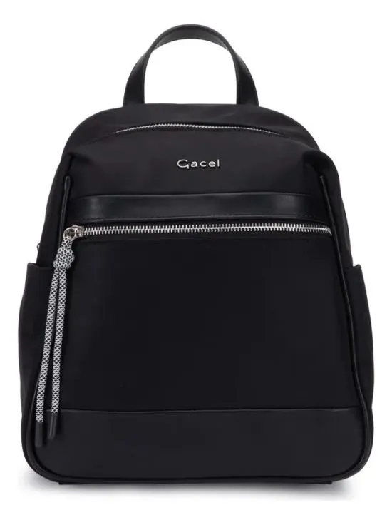Mochila Pequeña Textil Negro CAR3673 Gacel