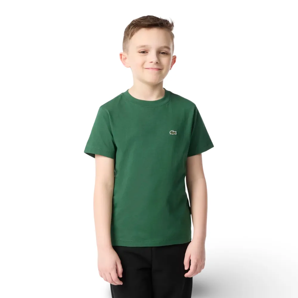Polera Niño Logo Pequeño Verde Lacoste