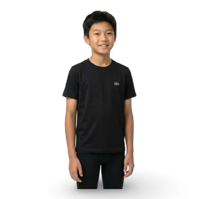 Polera Niño Manga Corta Negro Lacoste
