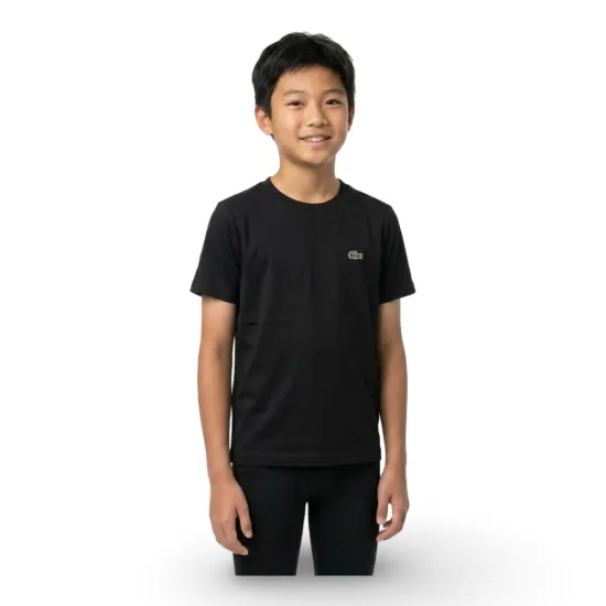 Polera Niño Manga Corta Negro Lacoste