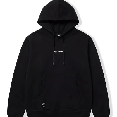 Poleron Hombre Hoodie Logo Black White Whatup