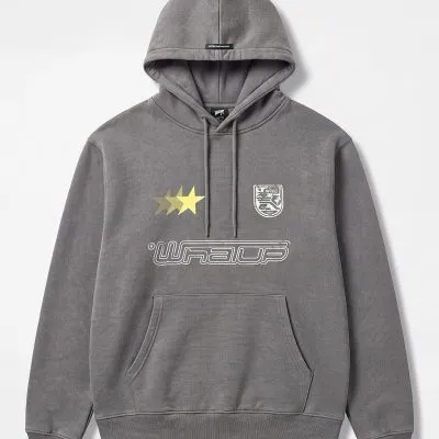 Poleron Hombre Hoddie Logo Orange Grey Whatup