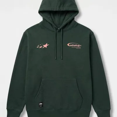Poleron Hombre Hoodie True Society Green Pink Whatup