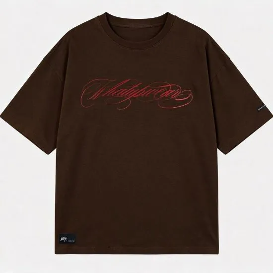 Polera Hombre Boxy Logo Red Whatup