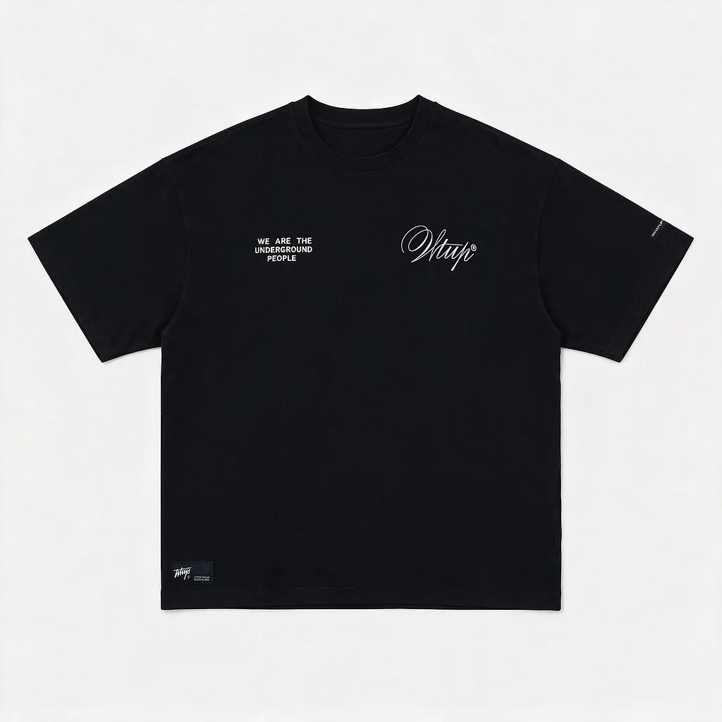 Polera Hombre Oversize Creatives From The Under Black Whatup