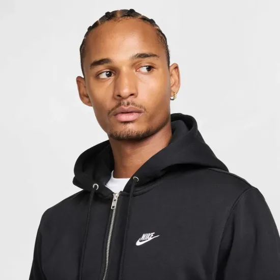 Poleron Hombre Club BB FZ Hoodie Negro Nike - Imagen 2