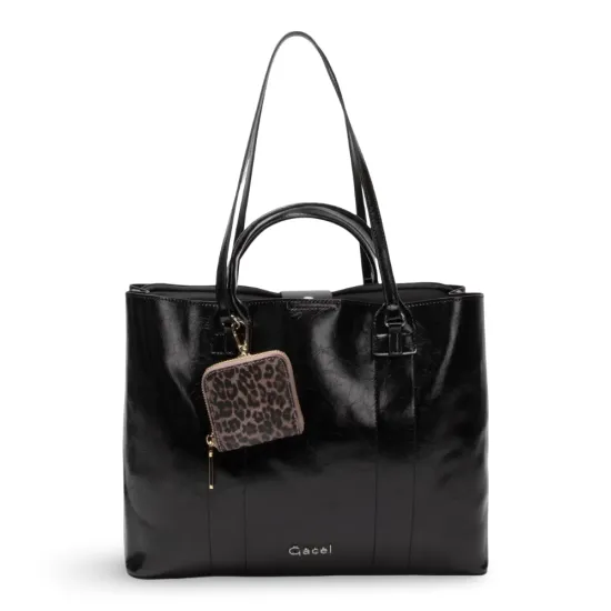 Cartera Mujer Shopping Porta Notebook Negro Gacel - Imagen 4