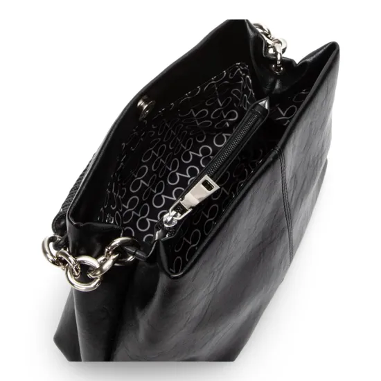 Cartera Bandolera Grande Craquele Negro CAR3633 Gacel - Imagen 3